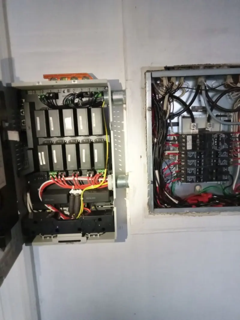 Electrical panel upgrade completed for Security Camera Wiring in Cornelius